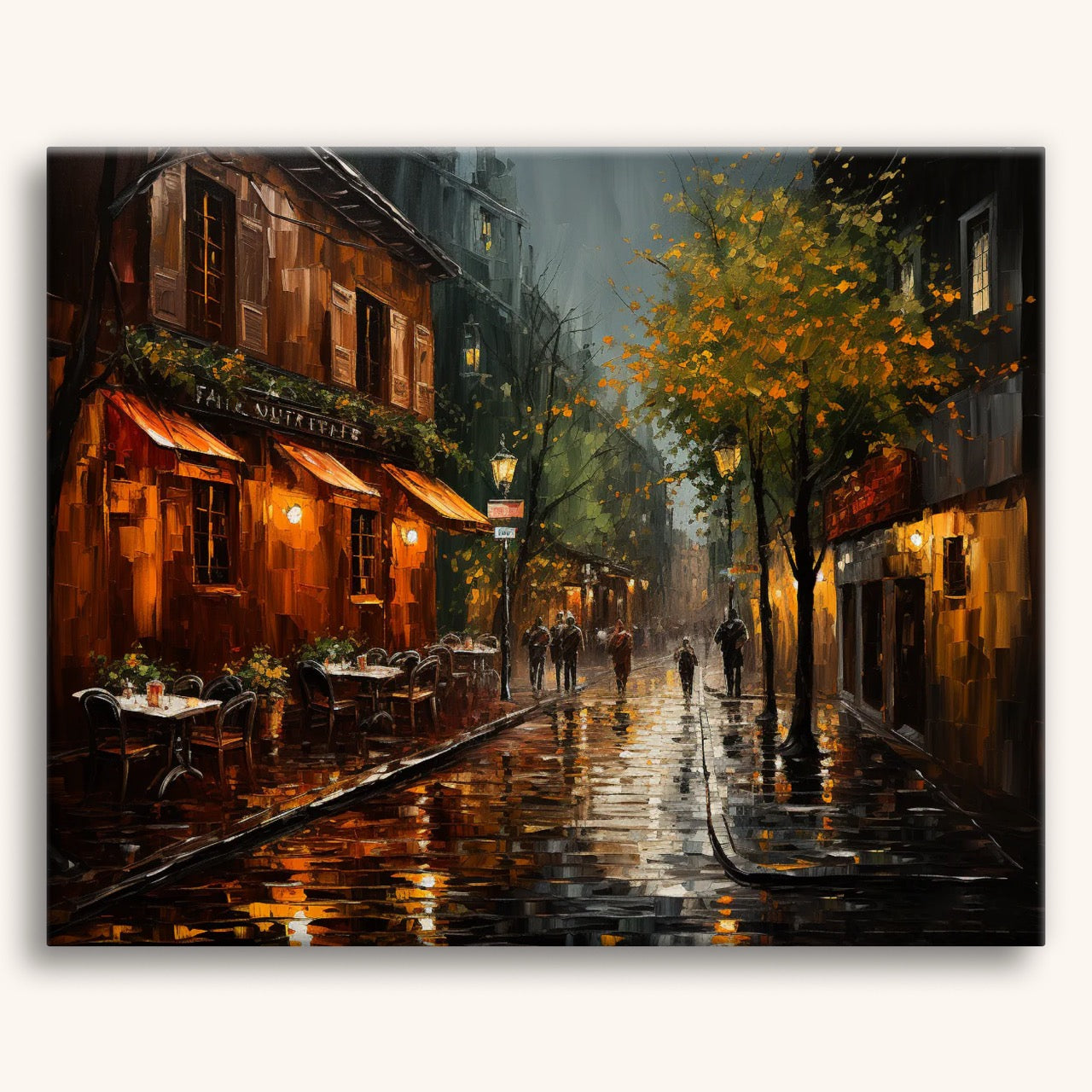 Parisian Rainy Cafe