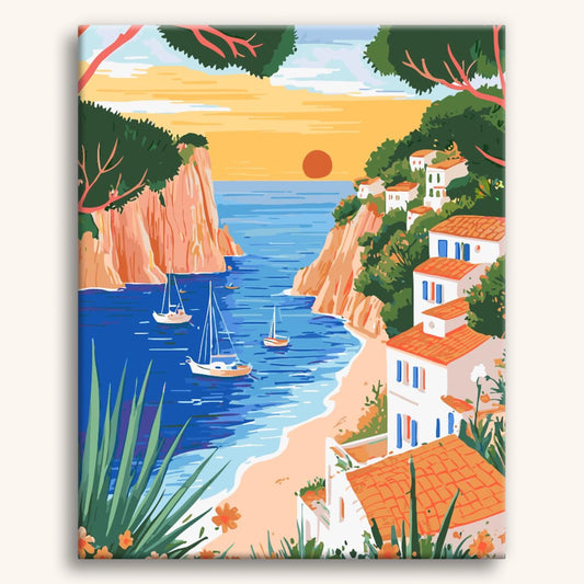 Blick auf die Bucht von Ibiza