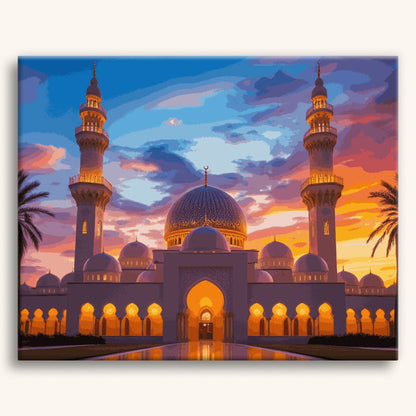 Majestic Mosque at Sunset