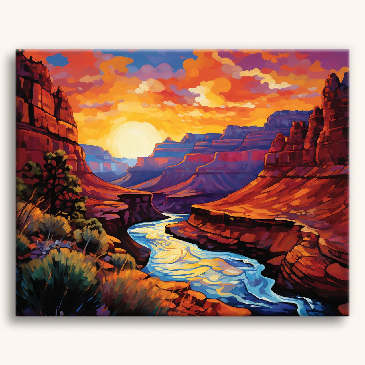 Morgendliche Canyon-Farben
