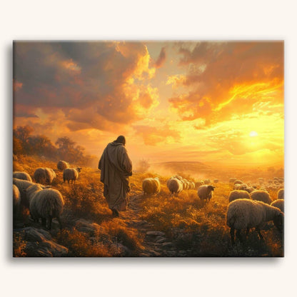 Shepherd at Sunset