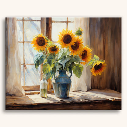 Sunflowers Window Light